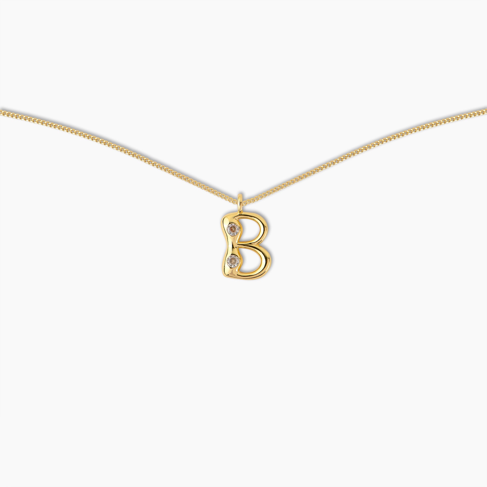 Duo Diamond Initial Necklace