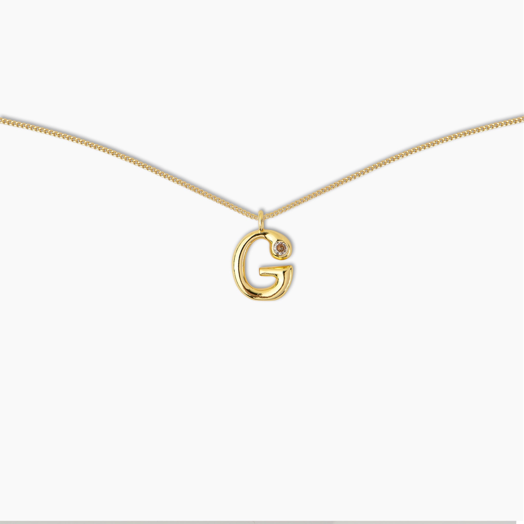Duo Diamond Initial Necklace