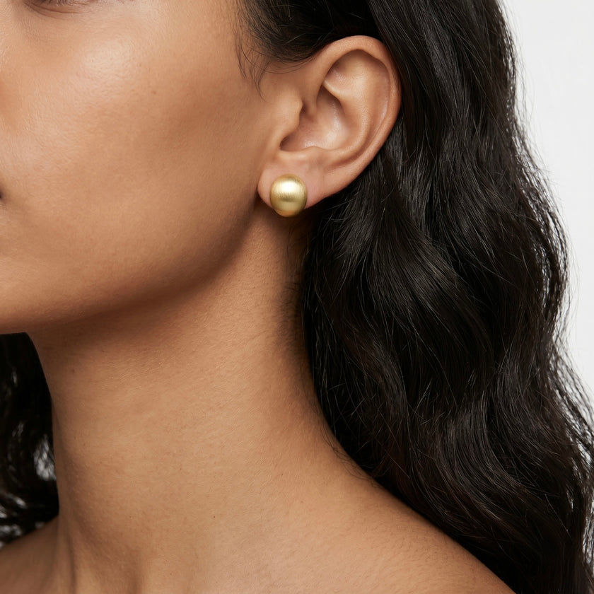 Brushed Mood Gold Dome Studs