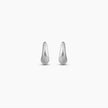 Brushed Mood Silver Hoops