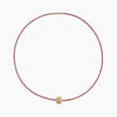 Diamond Barrel Cord Necklace