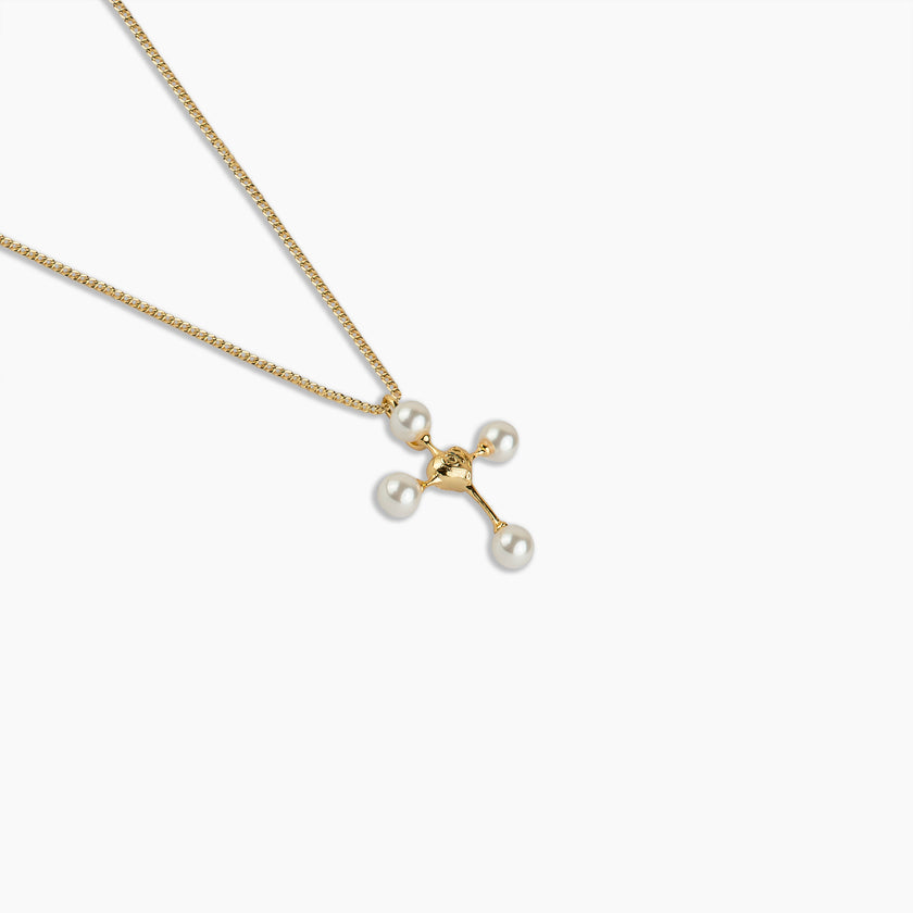 Cross Pearl Necklace