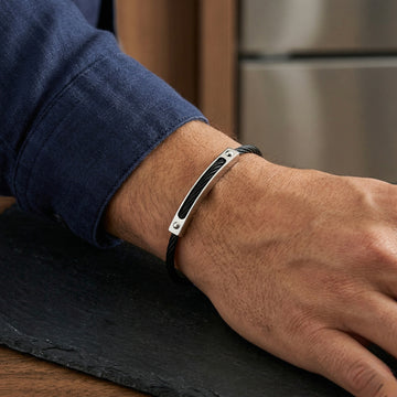 Obsidian Cable Bracelet