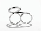 Silver Linear Flow Band Ring