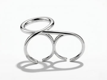 Silver Linear Flow Band Ring