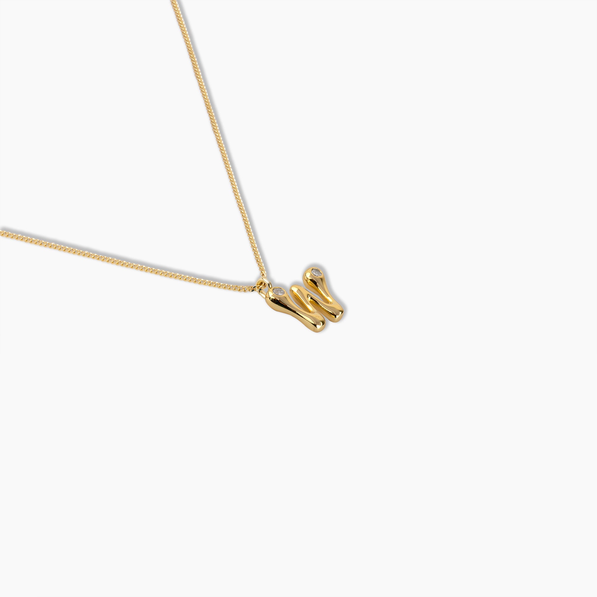 Duo Diamond Initial Necklace