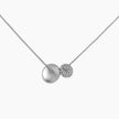 Brushed Mood Silver Dome Necklace