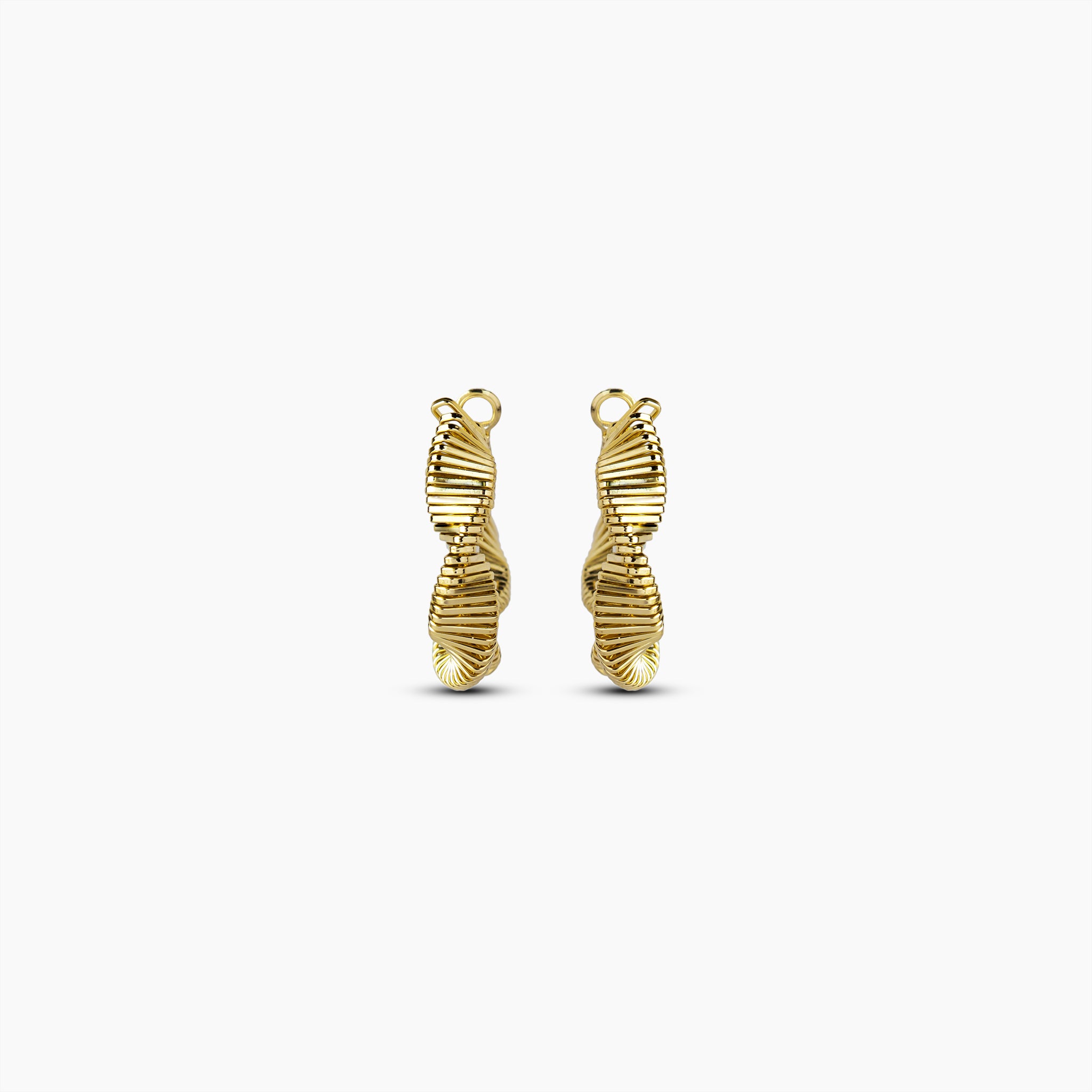 Ribbed Helix Hoops