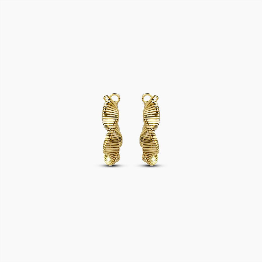 Ribbed Helix Hoops
