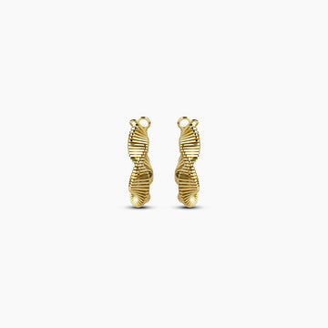 Ribbed Helix Hoops