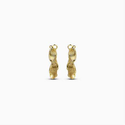 Ribbed Helix Hoops