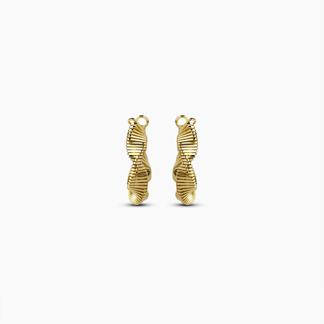 Ribbed Helix Hoops