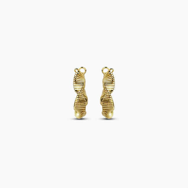 Ribbed Helix Hoops