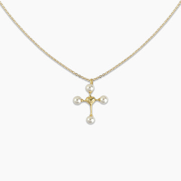 Cross Pearl Necklace