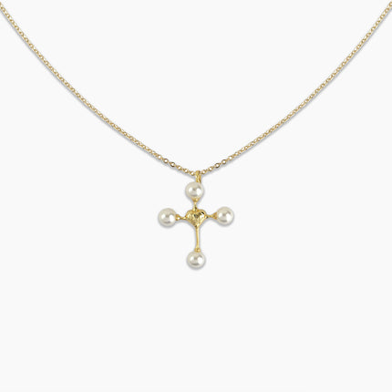 Cross Pearl Necklace