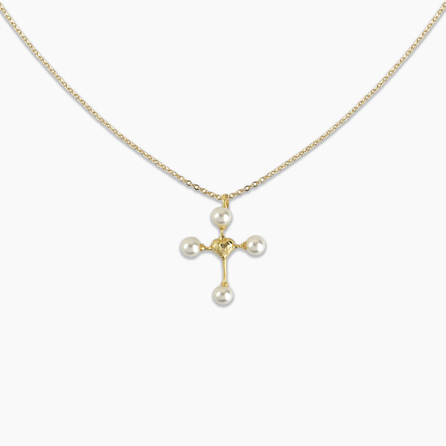 Cross Pearl Necklace