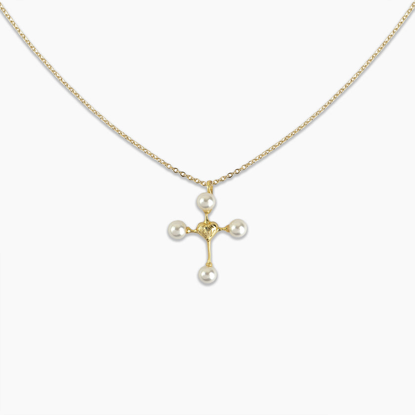 Cross Pearl Necklace