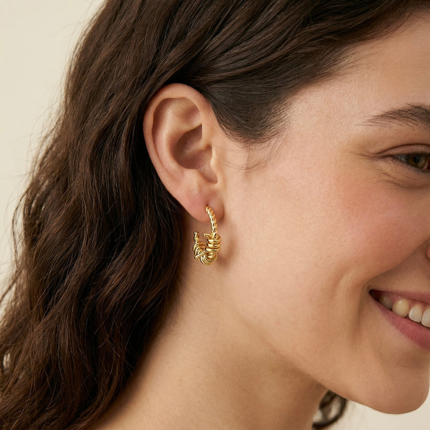 Spiral Muse Hoops