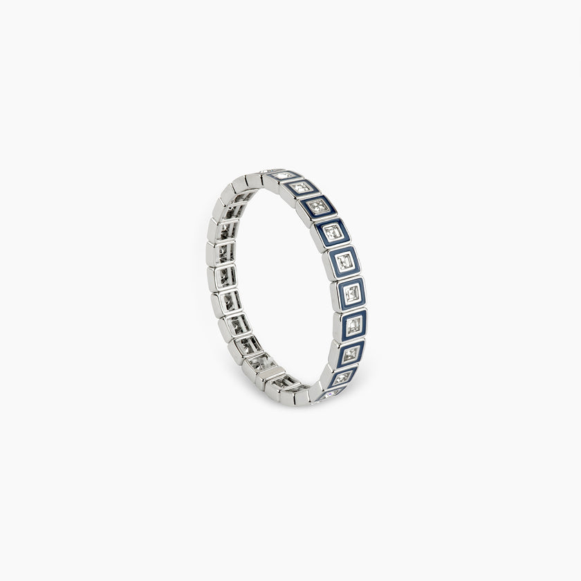 The Prism Tile Dark Blue Stretch Bracelet