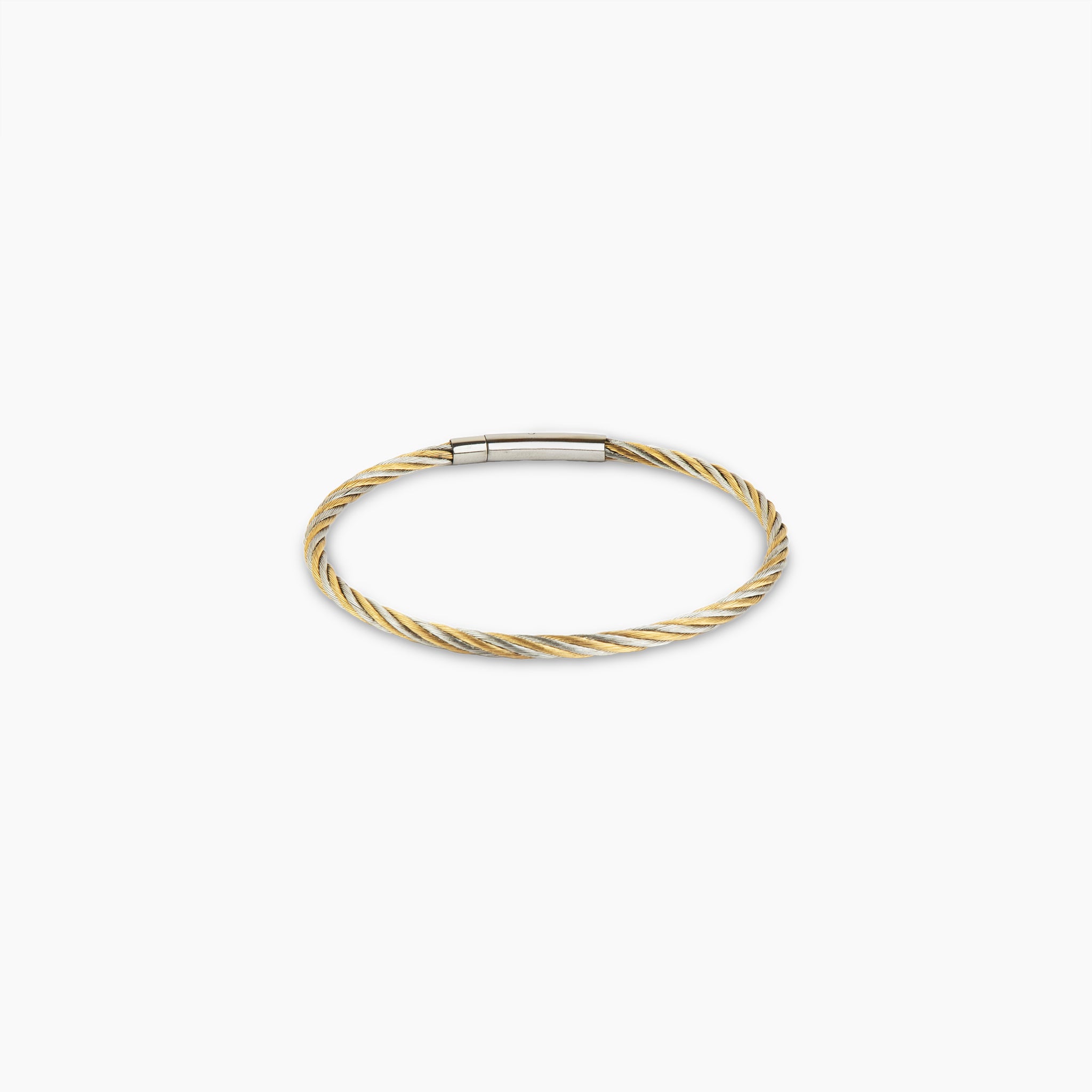 Dual Helix Gold Cable Bracelet