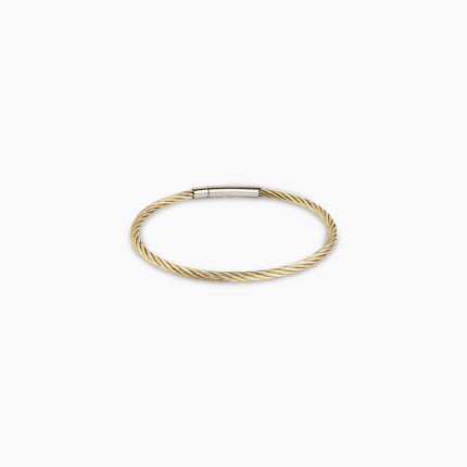 Dual Helix Gold Cable Bracelet