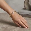 Gold Crisscross Ribbed Cuff