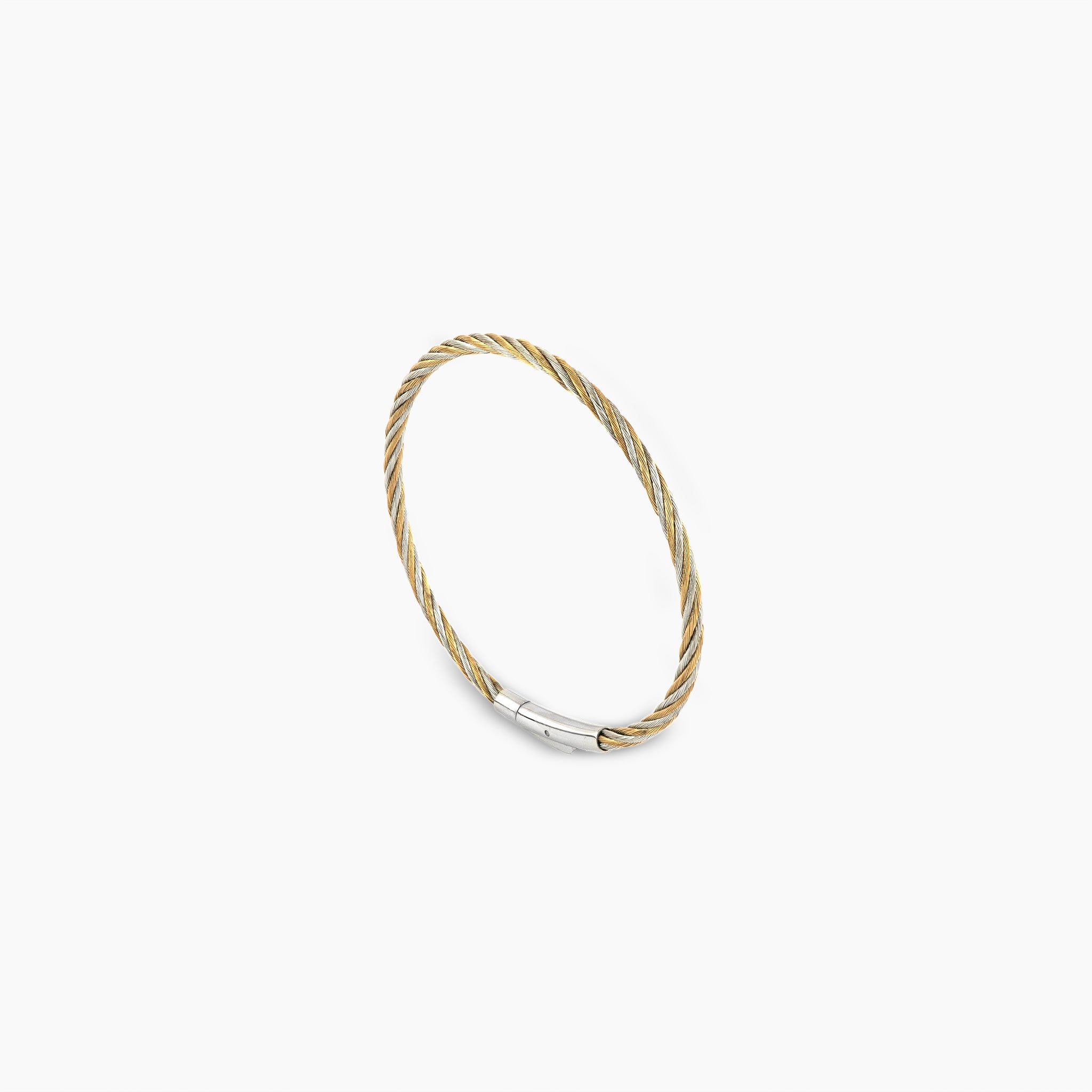 Dual Helix Gold Cable Bracelet