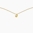 Brushed Mood Crescent Solitaire Necklace