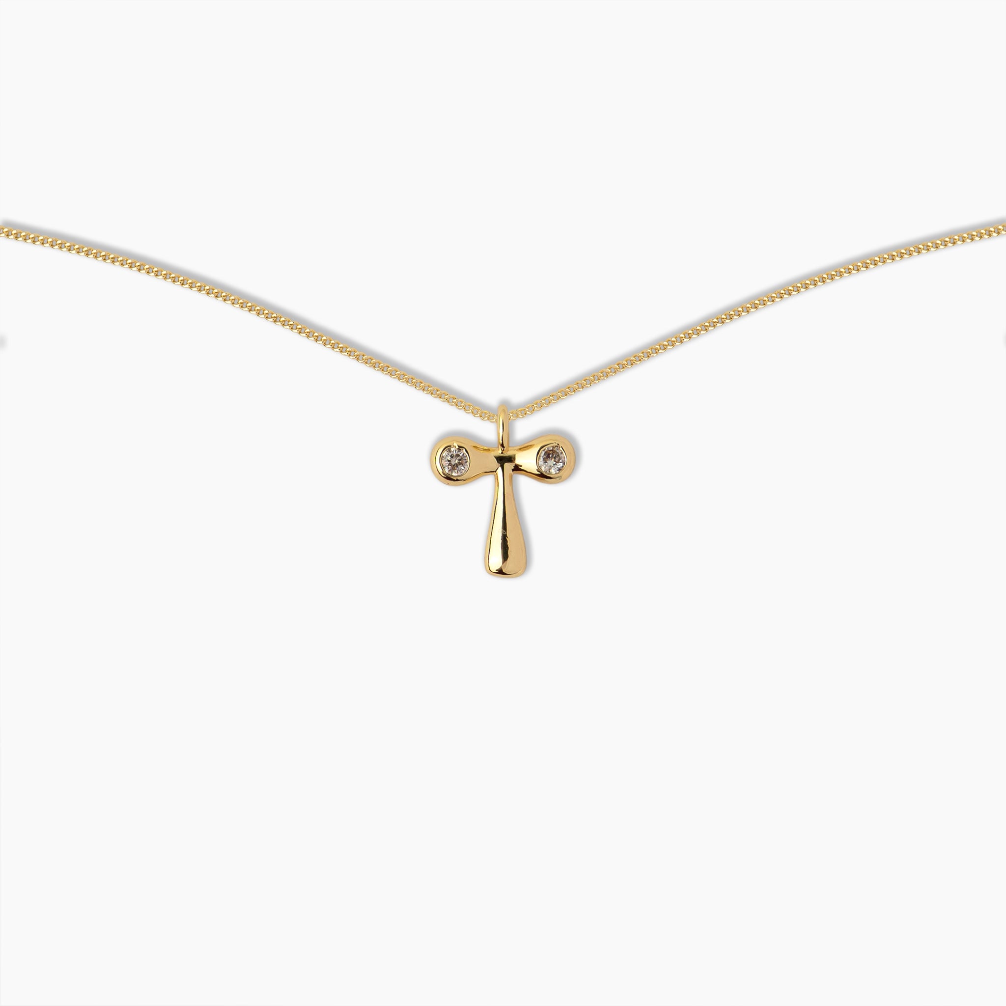 Duo Diamond Initial Necklace