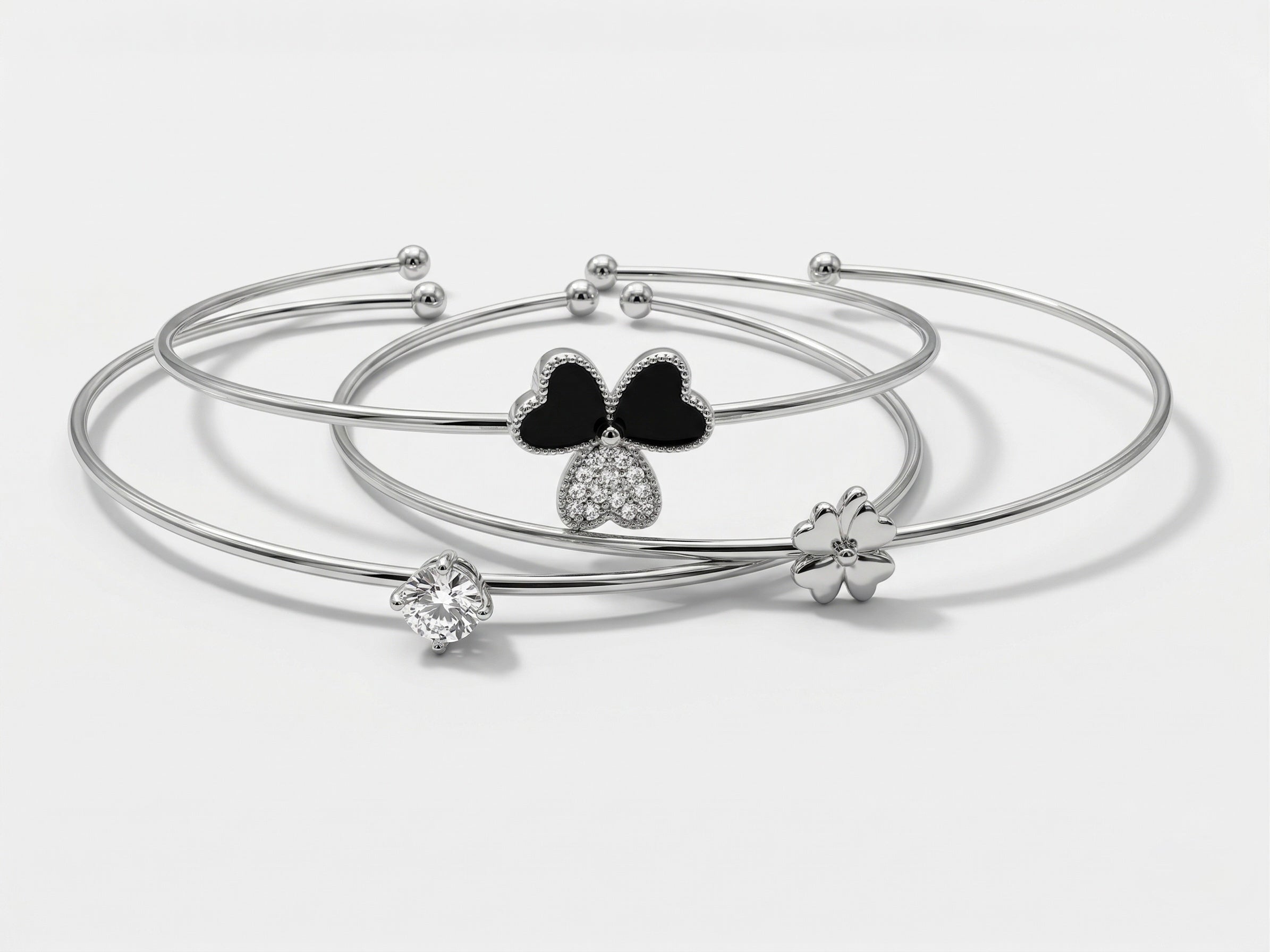 Midnight Clover Stackable bracelets