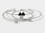 Midnight Clover Stackable bracelets