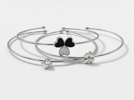 Midnight Clover Stackable bracelets