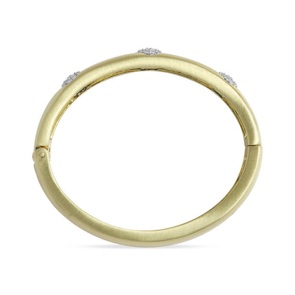 Brushed Mood Clover Bangle Bracelet