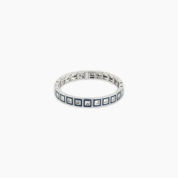 The Prism Tile Dark Blue Stretch Bracelet