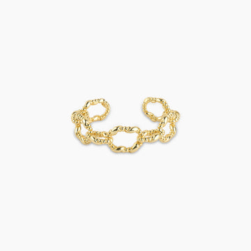 Chunky Gold Link Cuff Bracelet