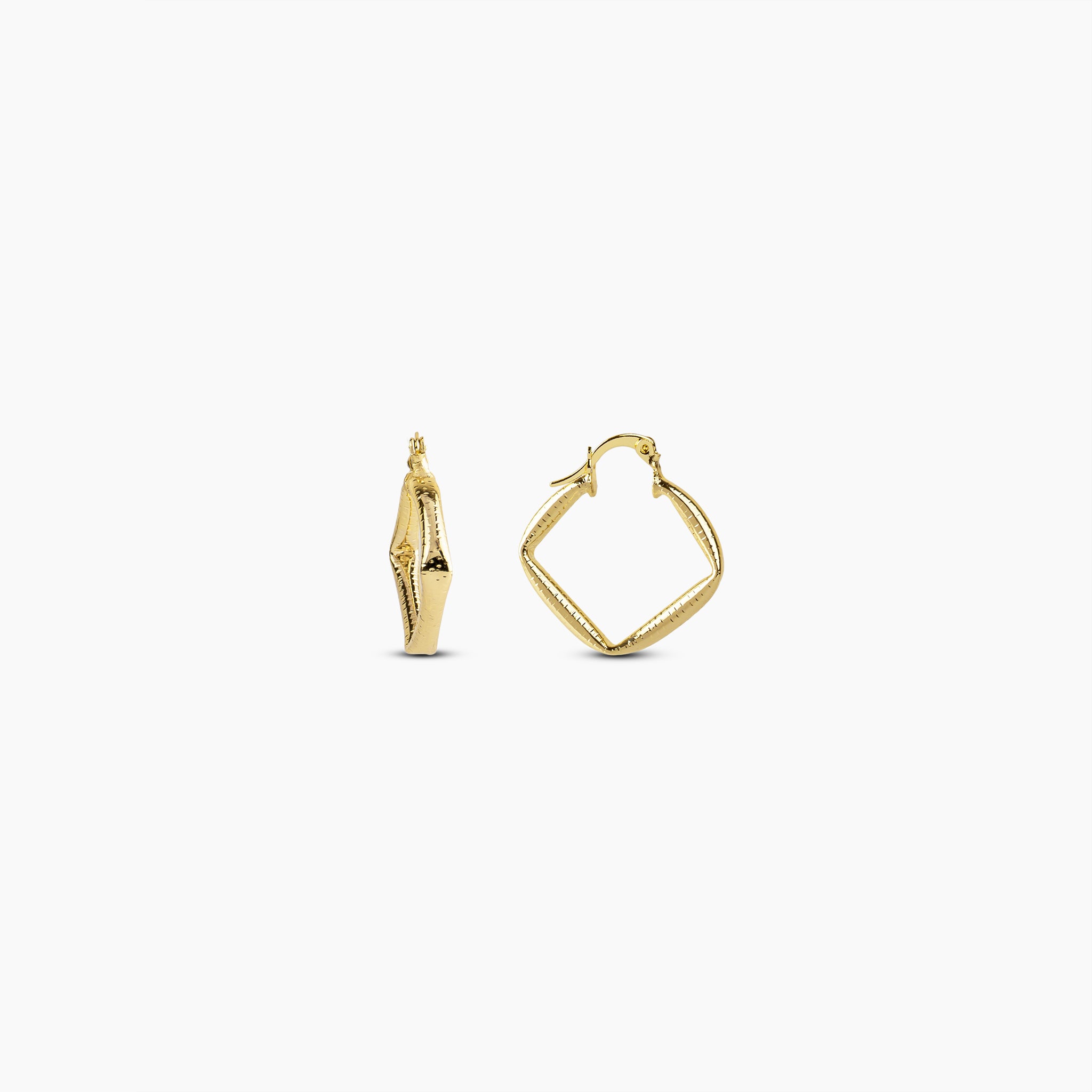 Sculpted Square Hoops