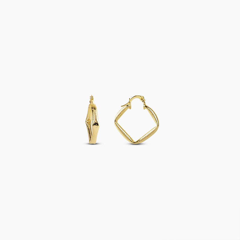 Sculpted Square Hoops