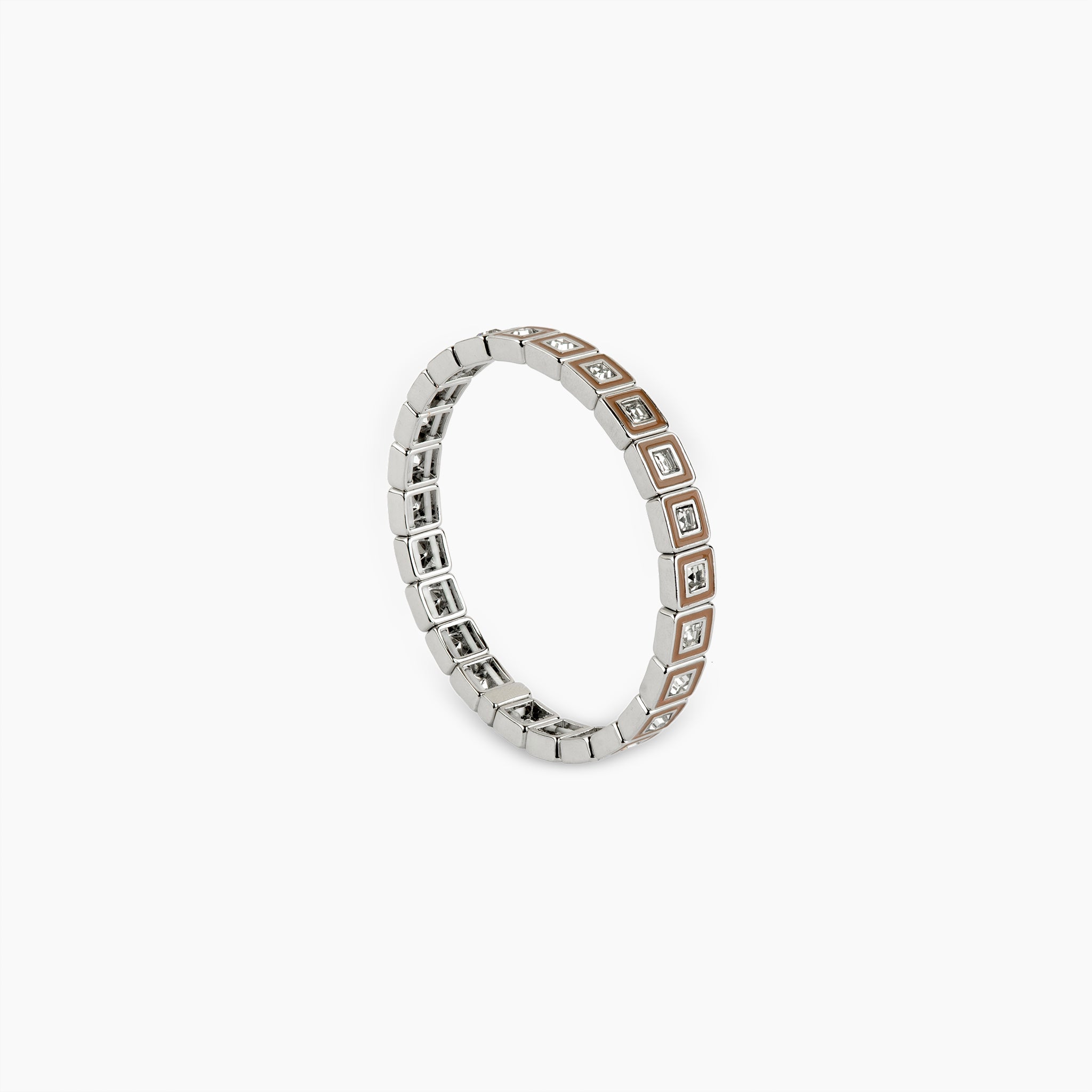 The Prism Tile Brown Stretch Bracelet