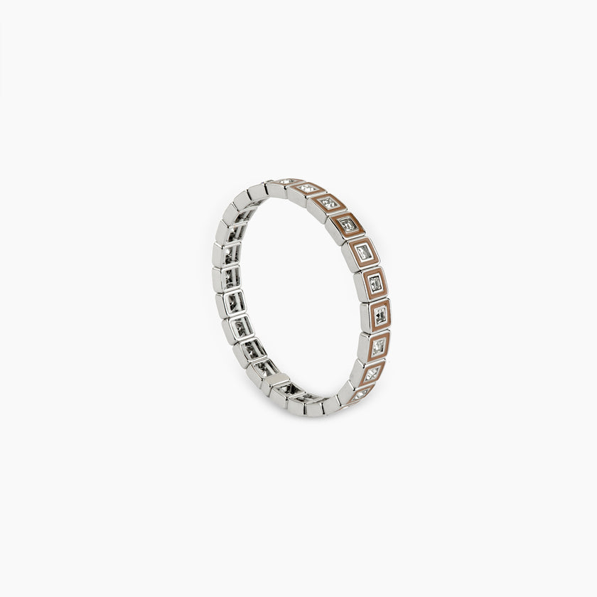 The Prism Tile Brown Stretch Bracelet