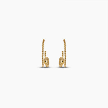 Braided Orbit Hoop Earrings