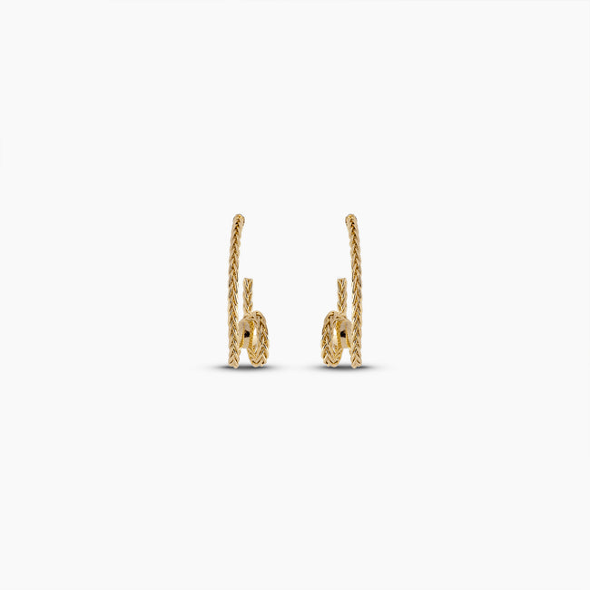 Braided Orbit Hoop Earrings