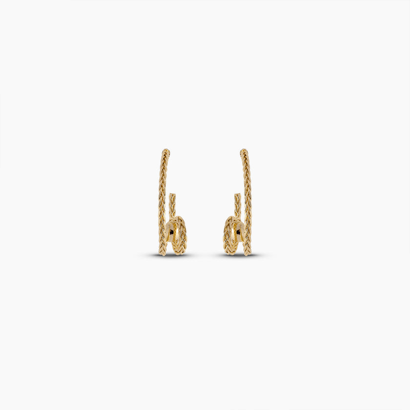 Braided Orbit Hoop Earrings
