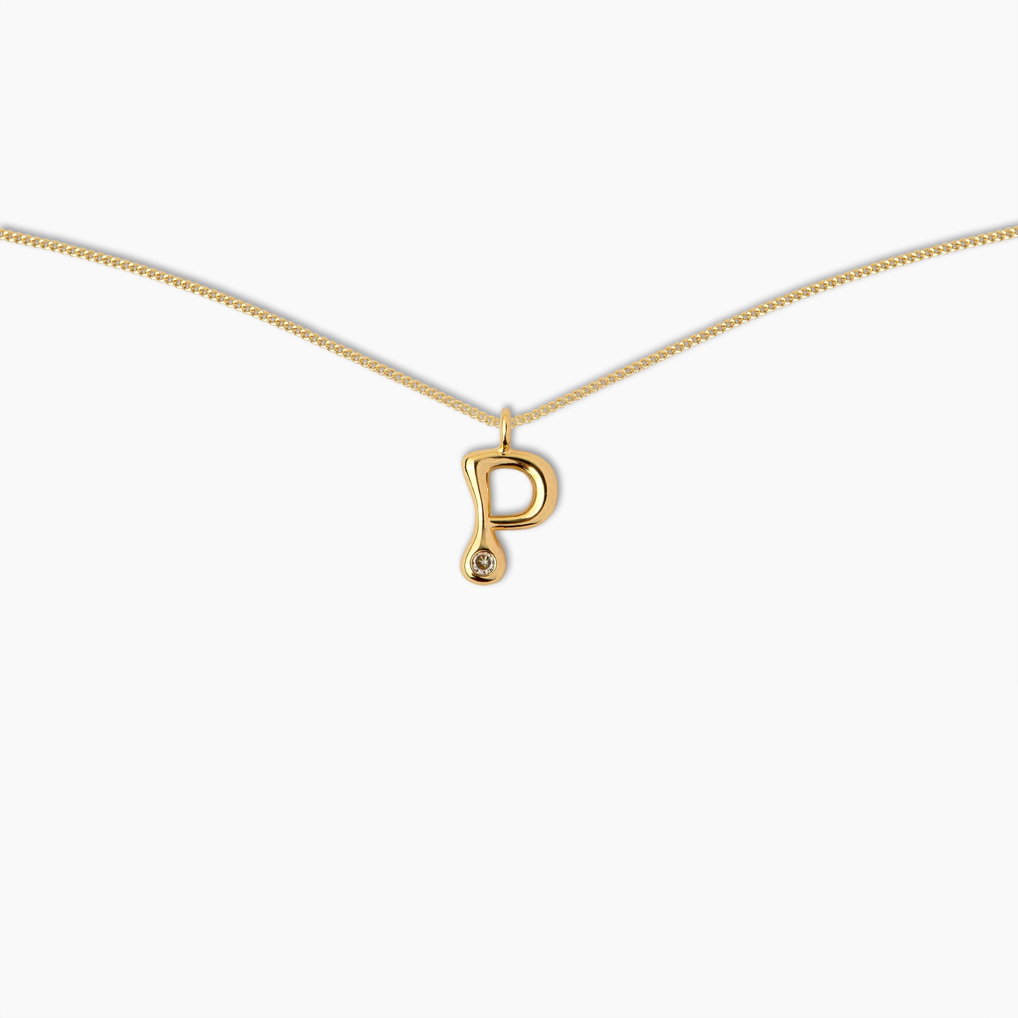 Duo Diamond Initial Necklace