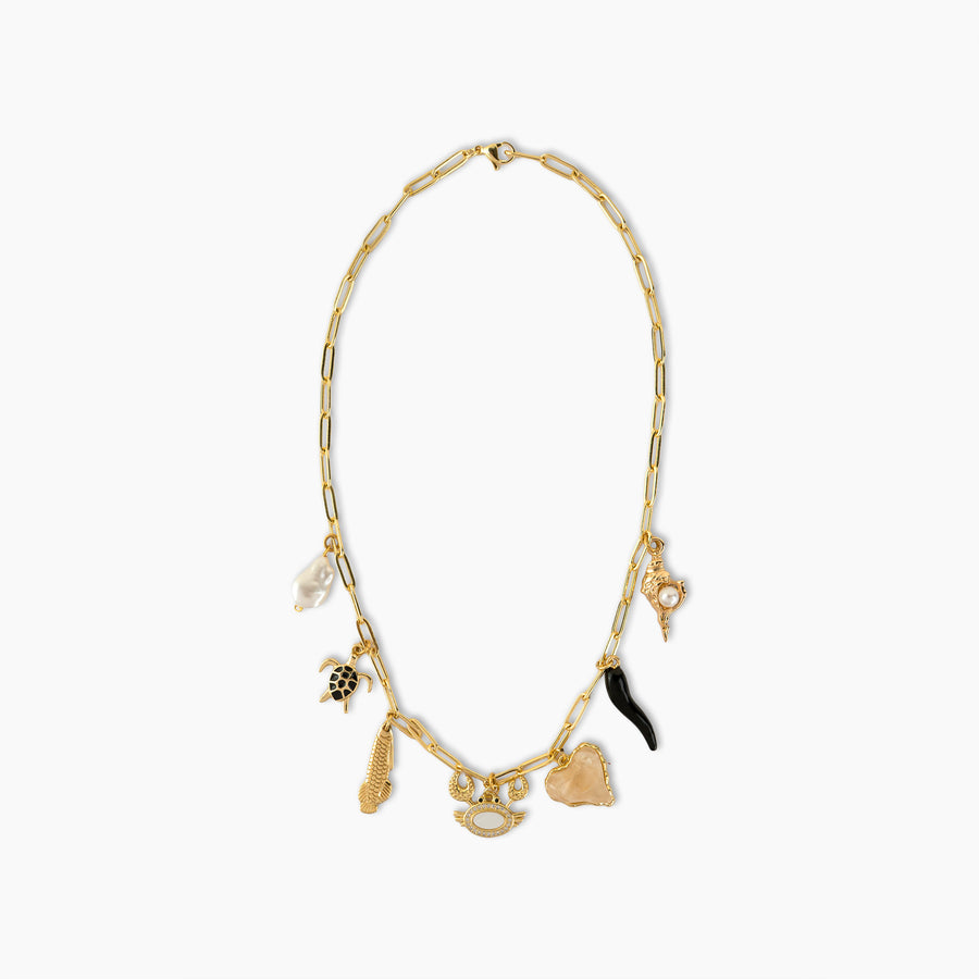 Mediterranean Muse Charm Necklace