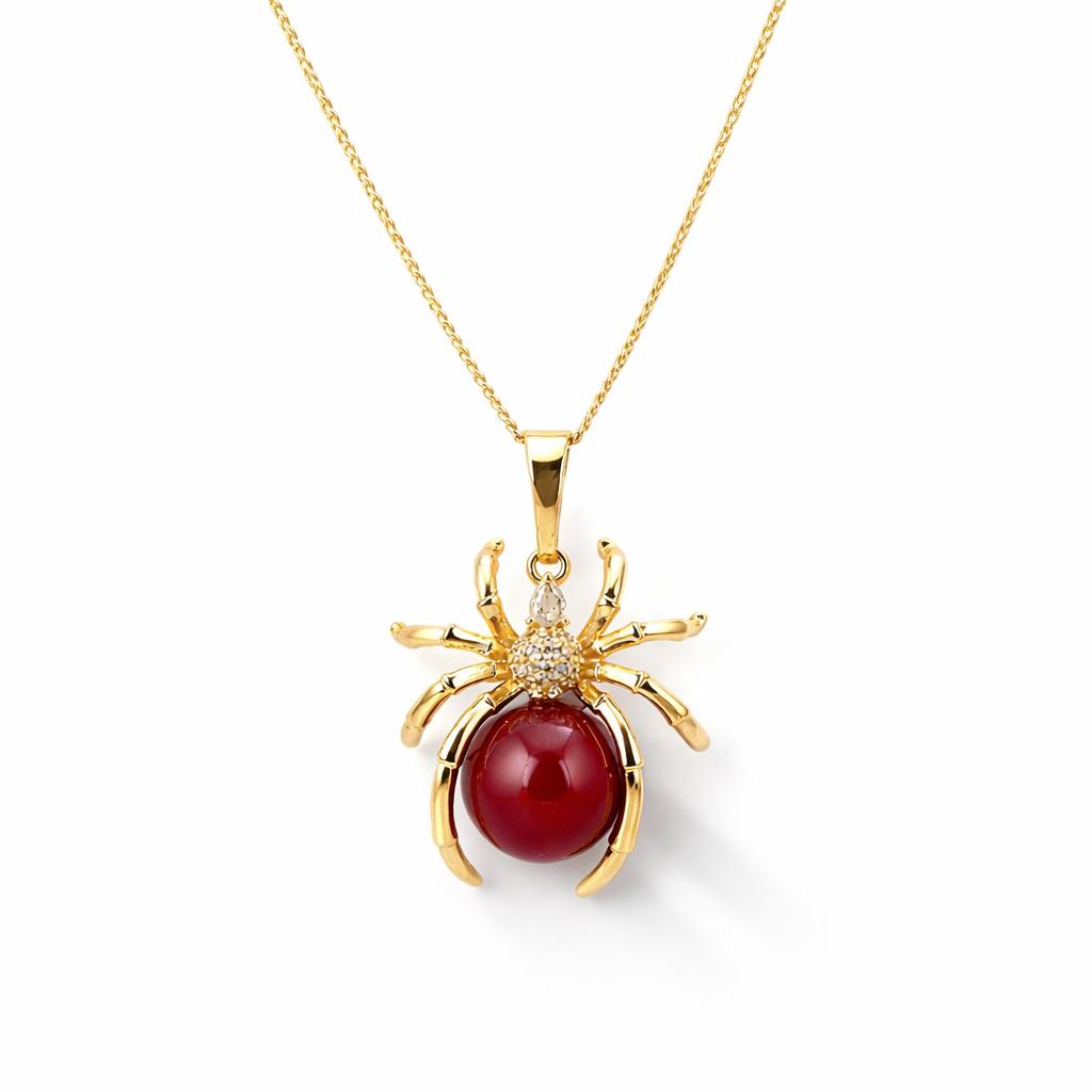 Ruby Arachnid Pendant