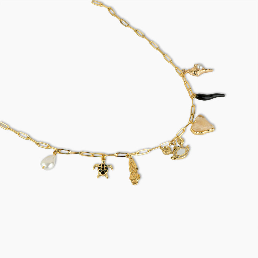 Mediterranean Muse Charm Necklace