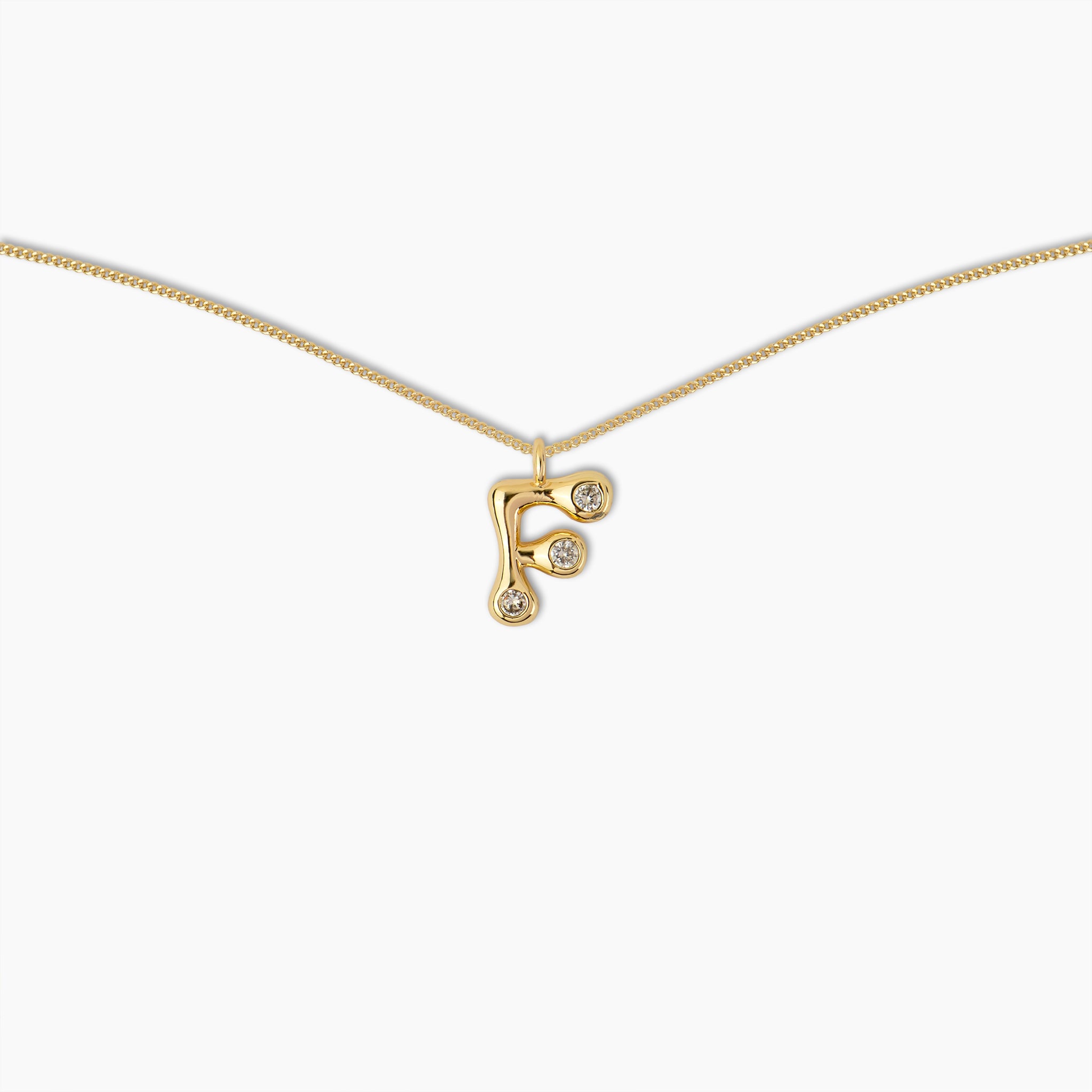 Duo Diamond Initial Necklace