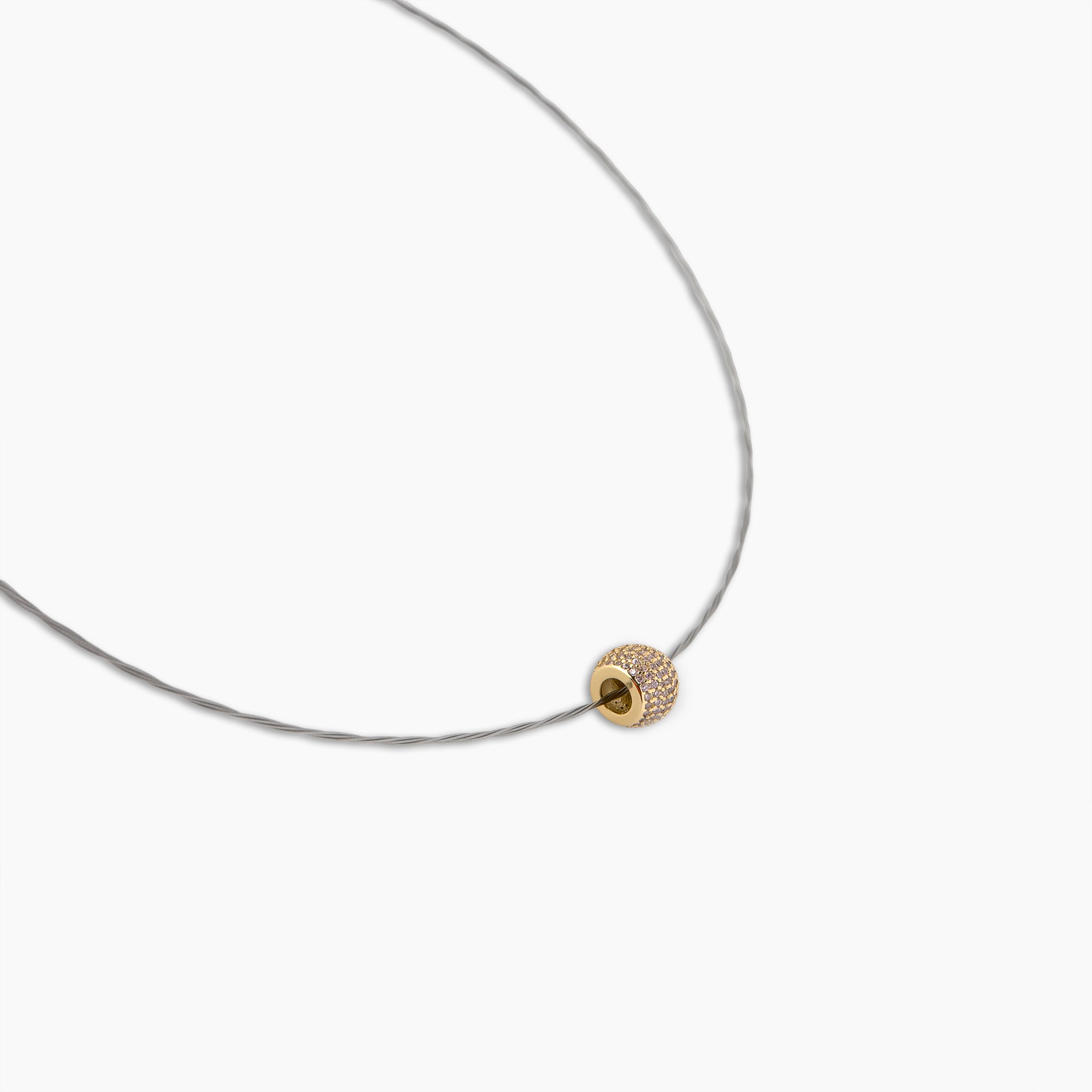 Pink Barrel Cord Necklace