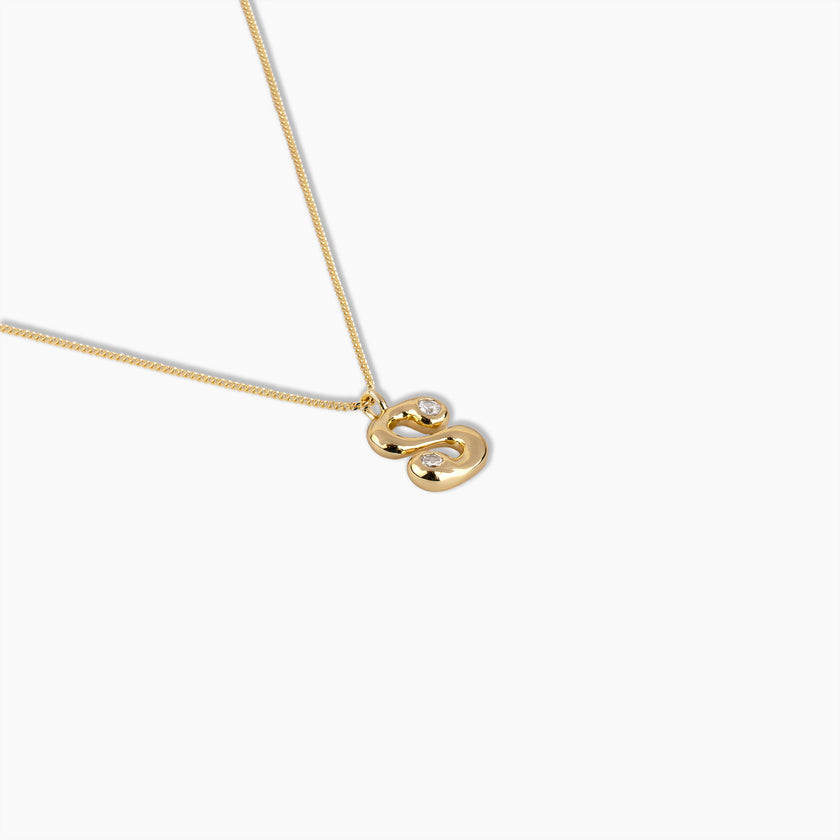 Duo Diamond Initial Necklace