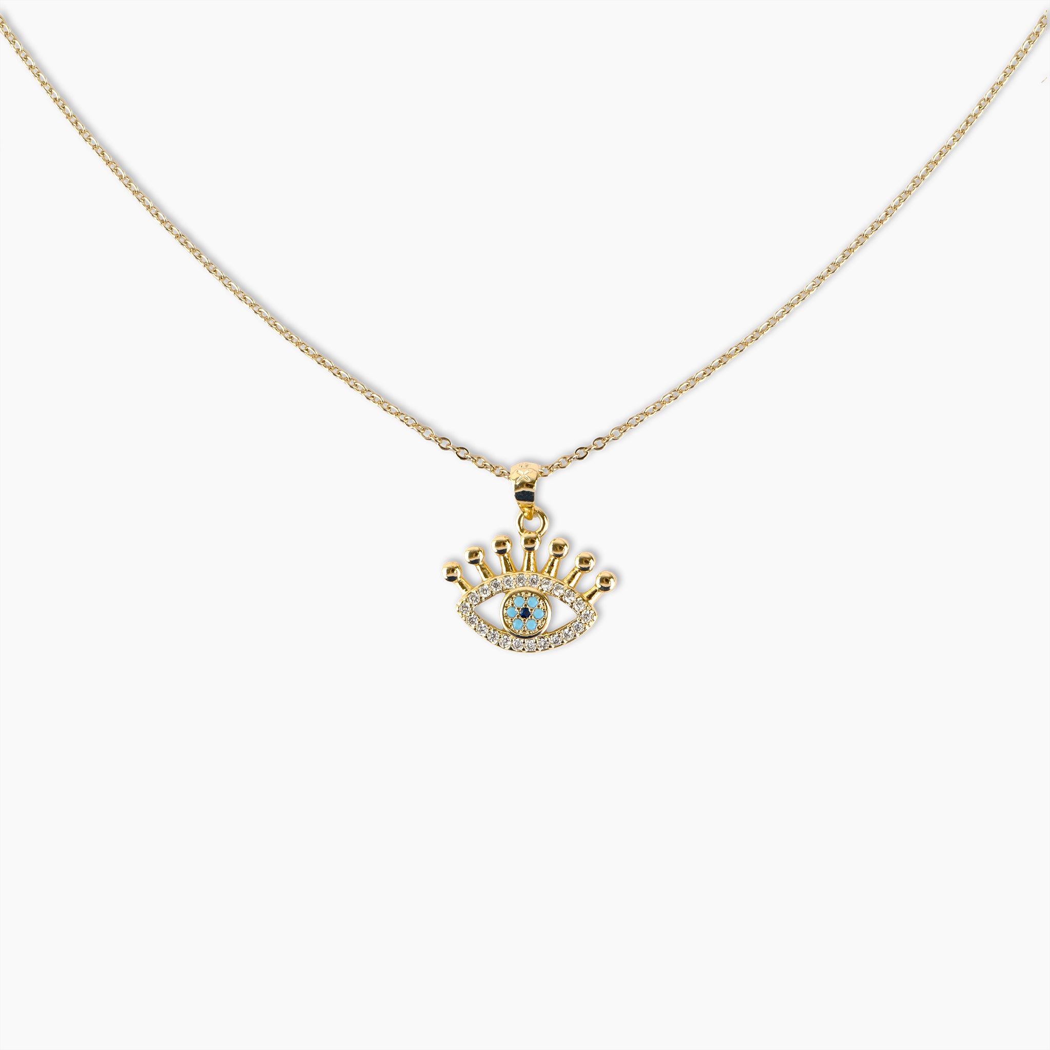 Studded Evil Eye Pendant